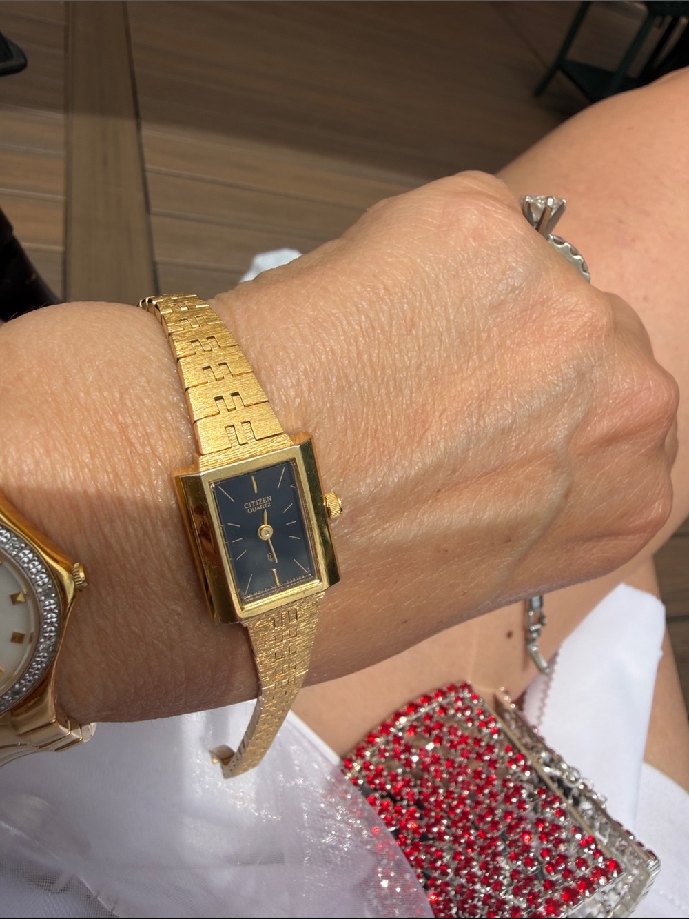Citizen Gold-Tone Bracelet Watch with Black Dial